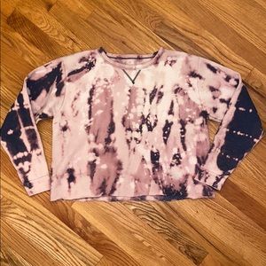 Hanes Bleach Tie-Dyed crew neck sweatshirt